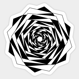 Optical illusion Rose Sticker